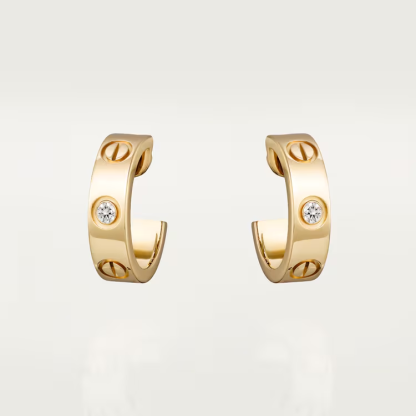 LOVE EARRINGS, 2 DIAMONDS